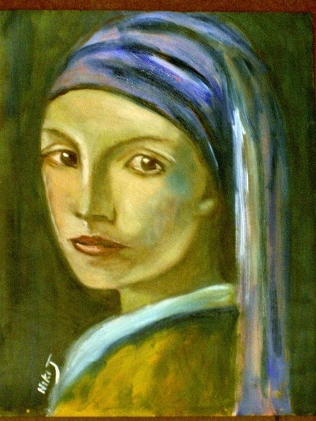 Girl with Blue Scarf