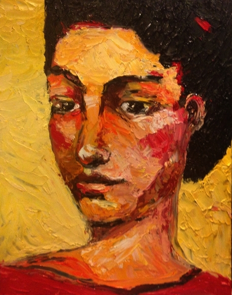 portrait palette knife work